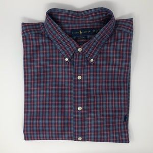 Ralph Lauren Classic Fit Mini Plaid Button Down Shirt Size 3XB BIG